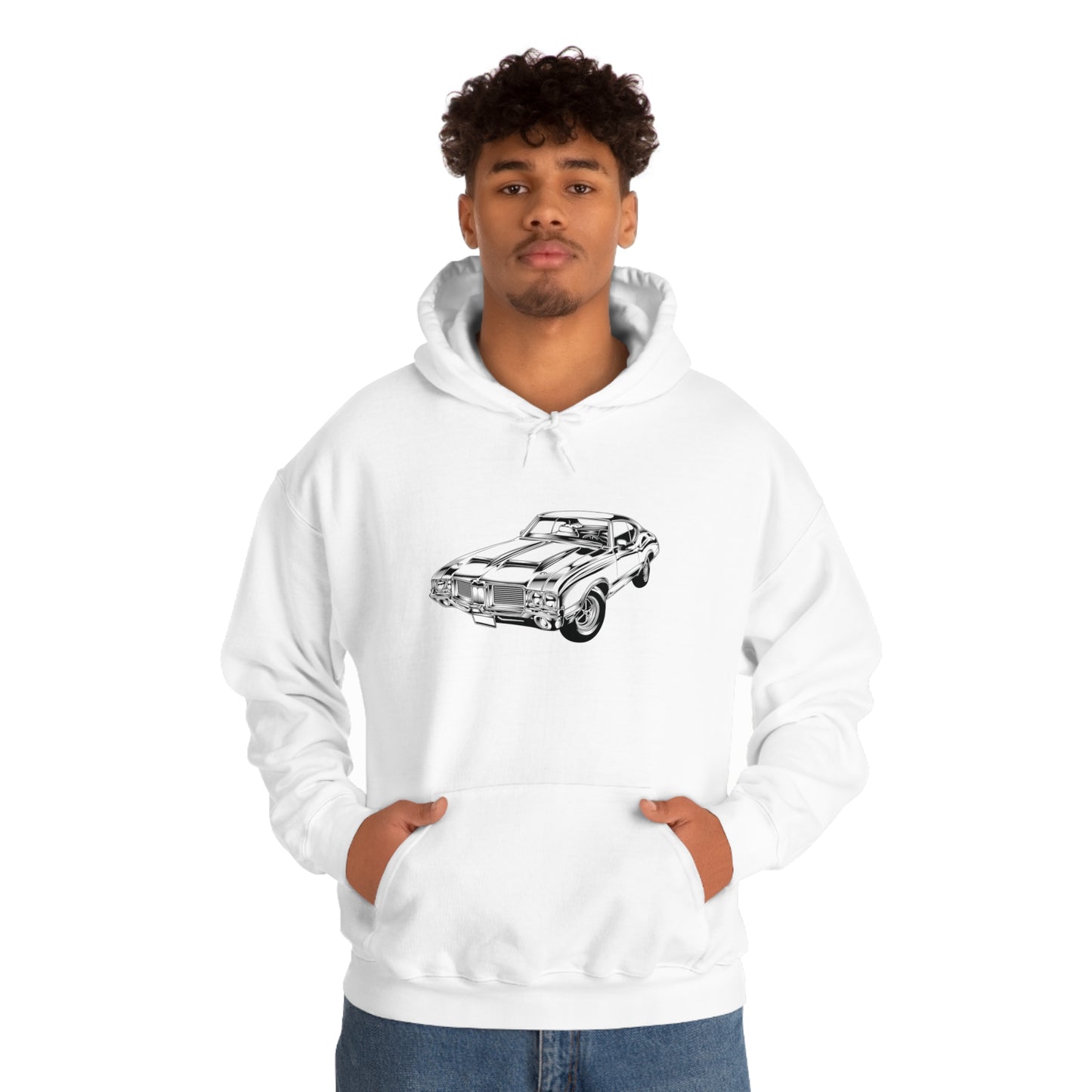 Vintage Car - Unisex Heavy Blend™ Hooded Sweatshirt