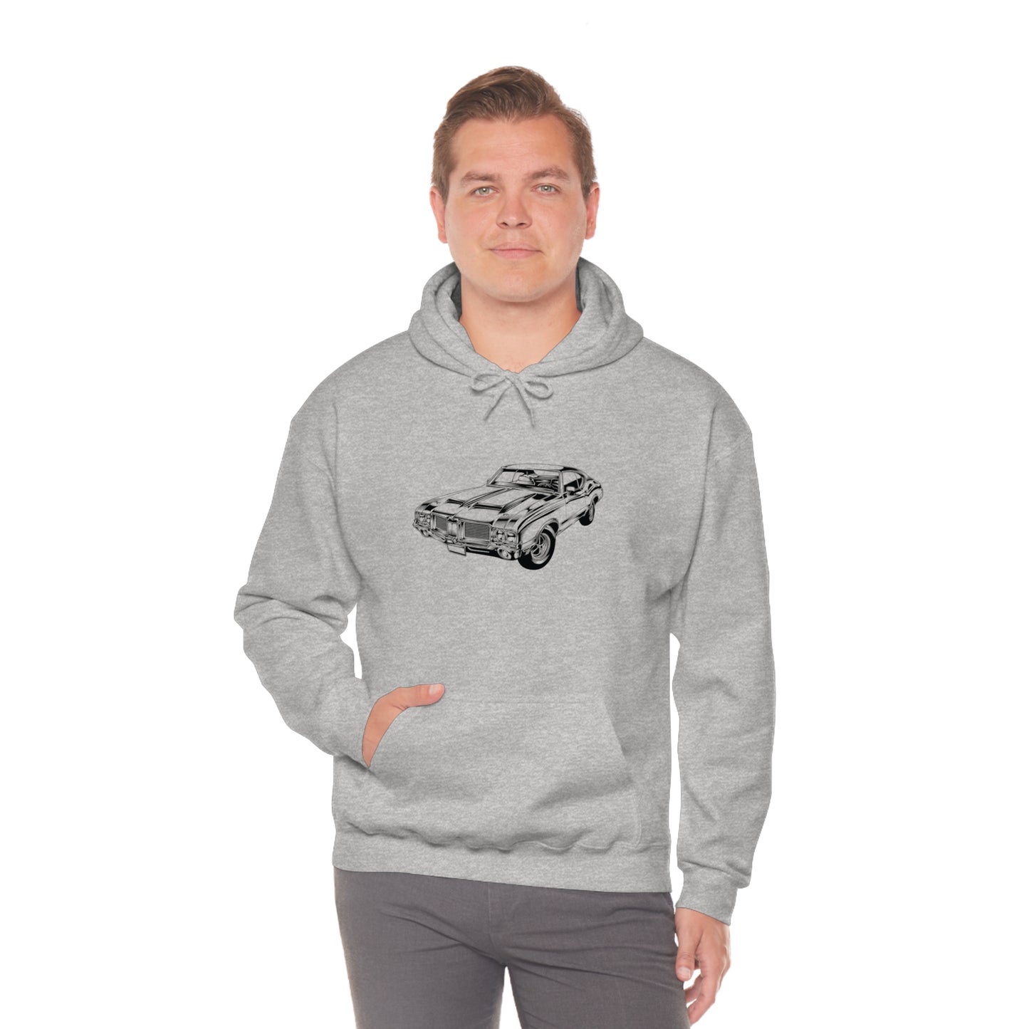 Vintage Car - Unisex Heavy Blend™ Hooded Sweatshirt