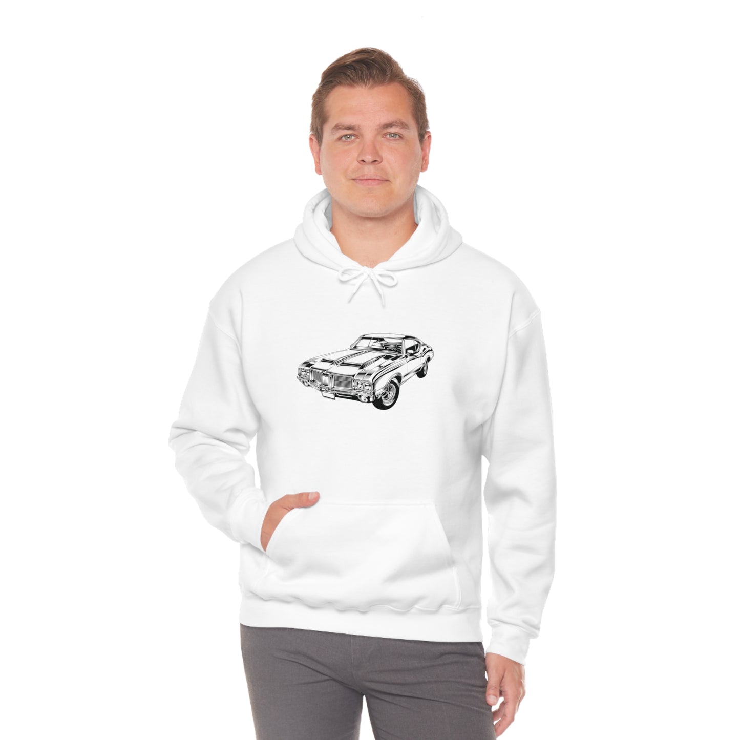 Vintage Car - Unisex Heavy Blend™ Hooded Sweatshirt