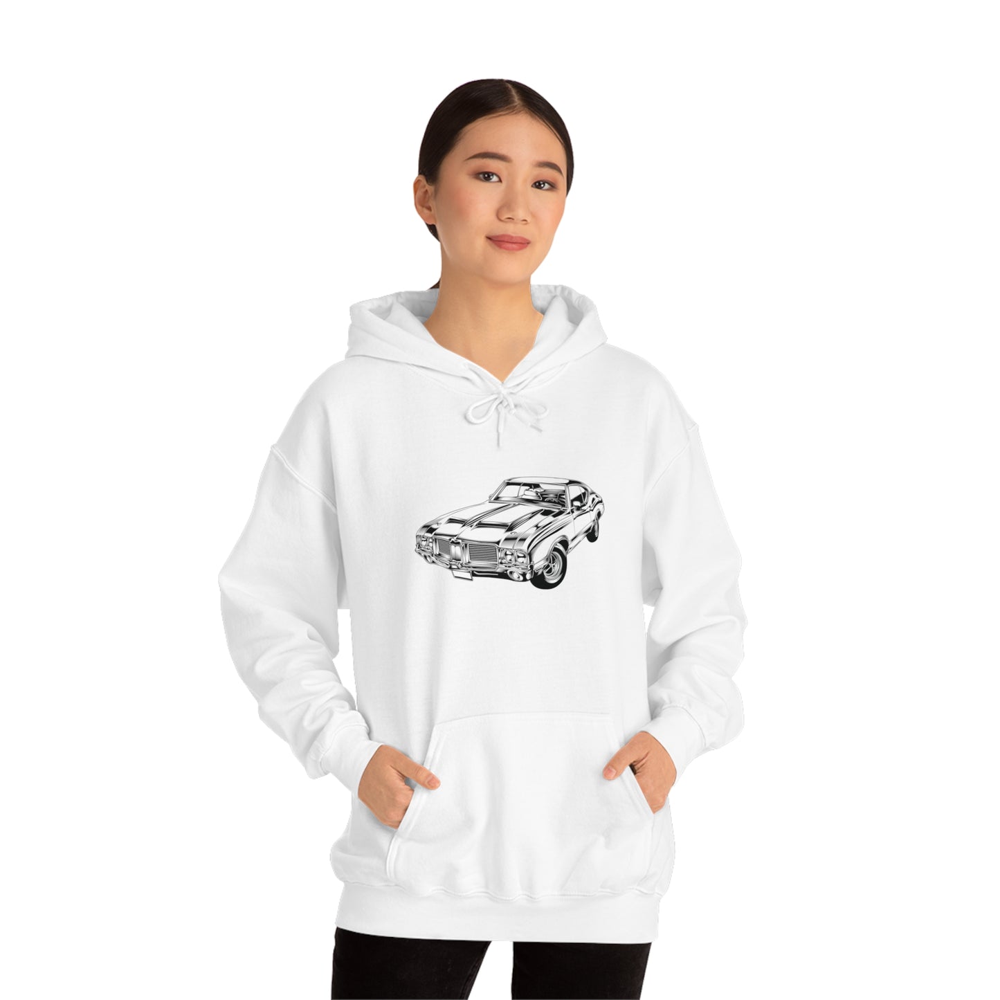 Vintage Car - Unisex Heavy Blend™ Hooded Sweatshirt