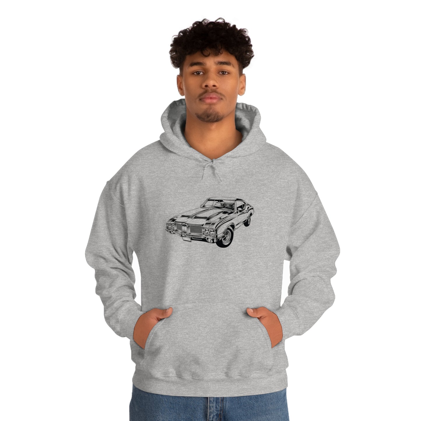 Vintage Car - Unisex Heavy Blend™ Hooded Sweatshirt