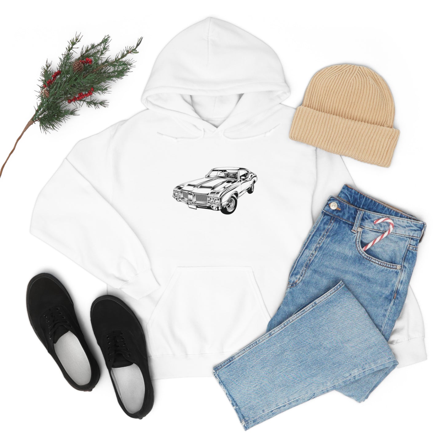 Vintage Car - Unisex Heavy Blend™ Hooded Sweatshirt