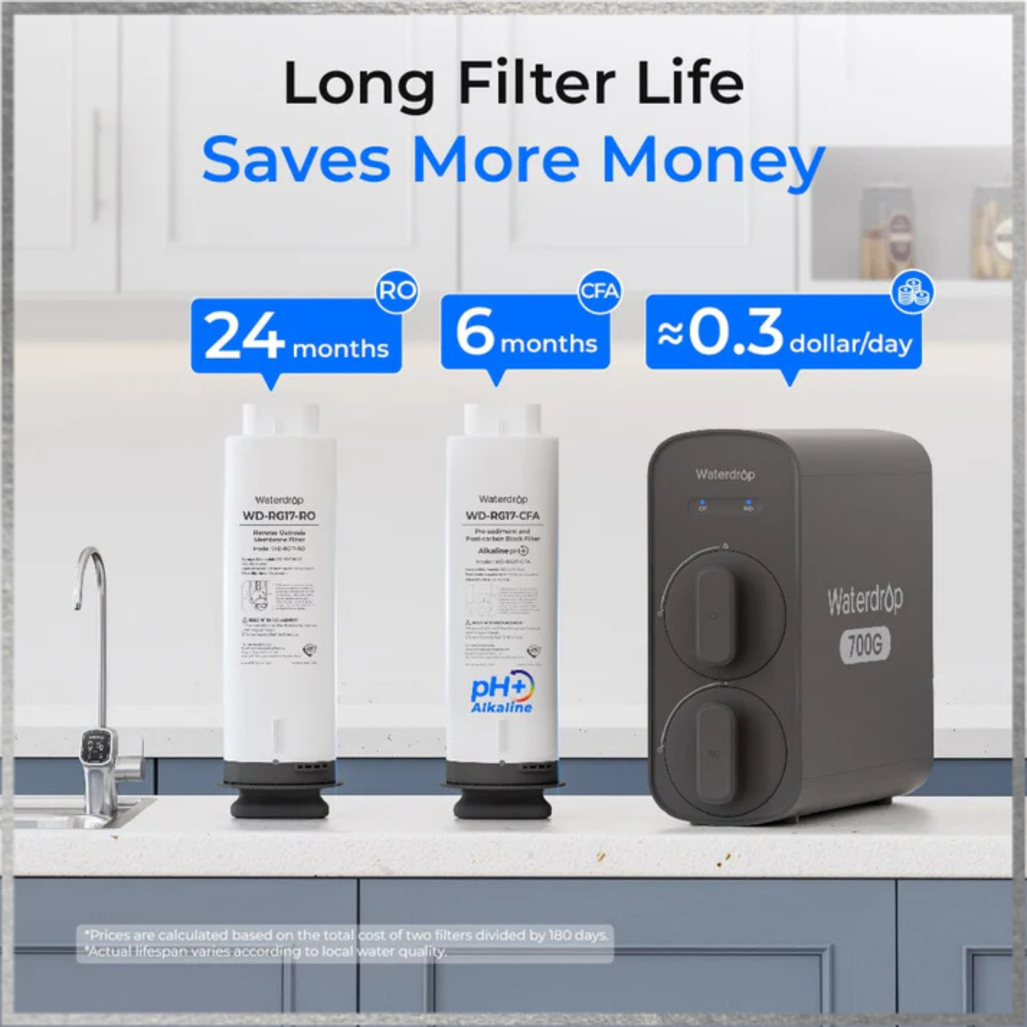 Waterdrop G5P700A Alkaline Reverse Osmosis Water Filter - Thumbnail 5