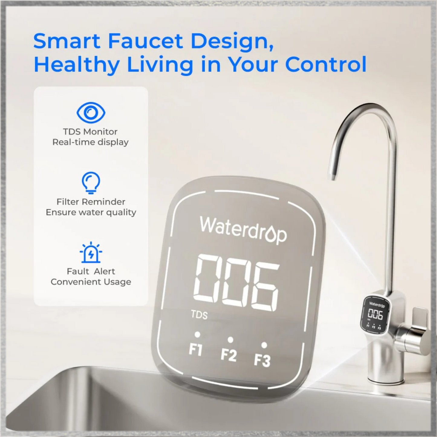 Waterdrop X Series Dual Flow Reverse Osmosis System, X8-PRO