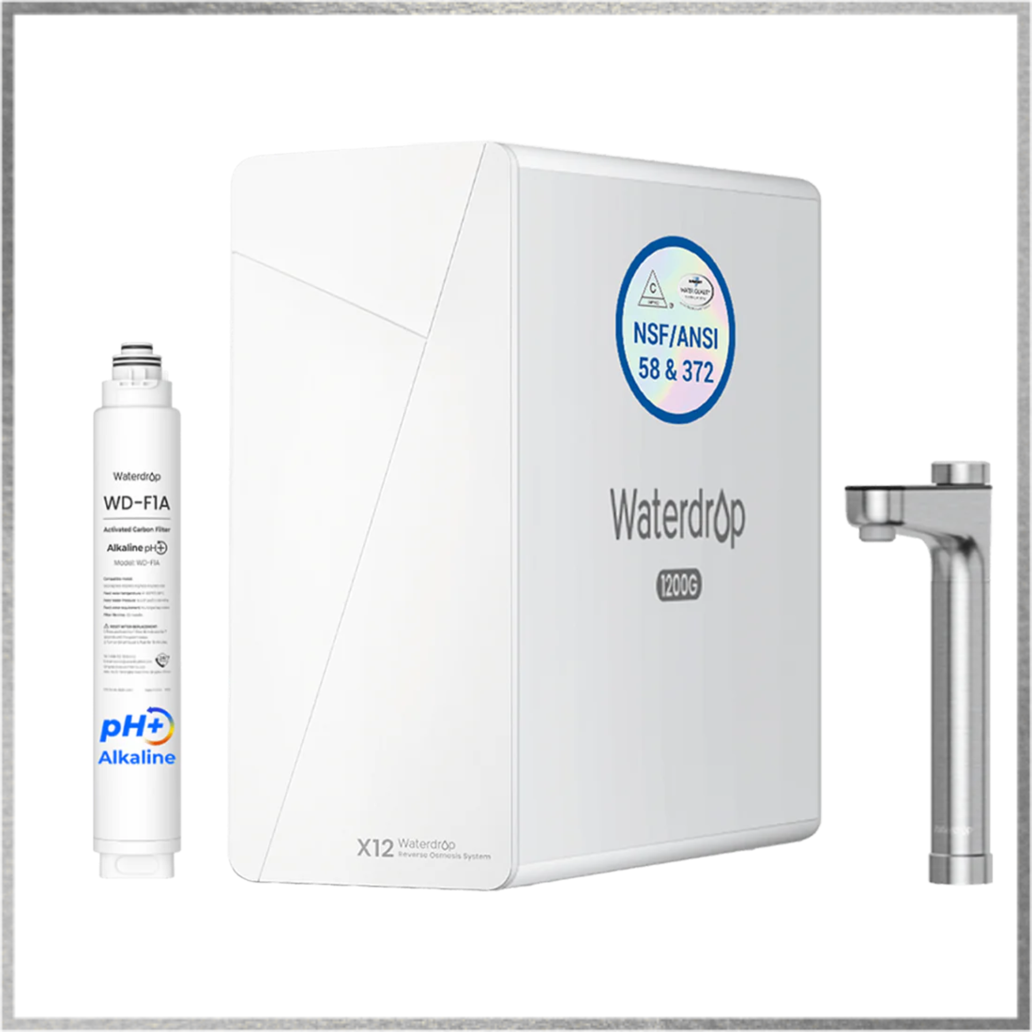 Waterdrop X Series Reverse Osmosis System, X12-Basic with Alkaline Filter - Thumbnail 2