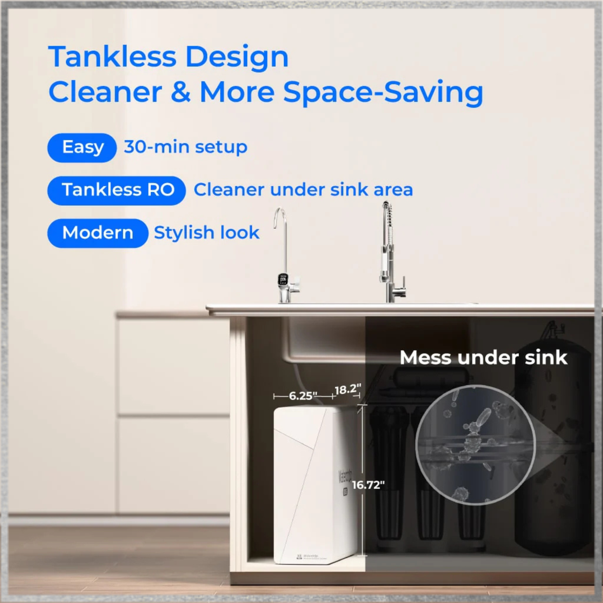 Waterdrop X Series Dual Flow Reverse Osmosis System, X8-PRO - Thumbnail 5